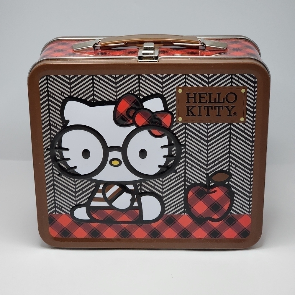 Loungefly Hello Kitty Round Glasses Tin Lunchbox